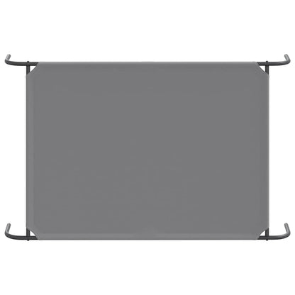 Hundebett Erhöht Grau 130x80x20 cm Oxford-Gewebe und Stahl