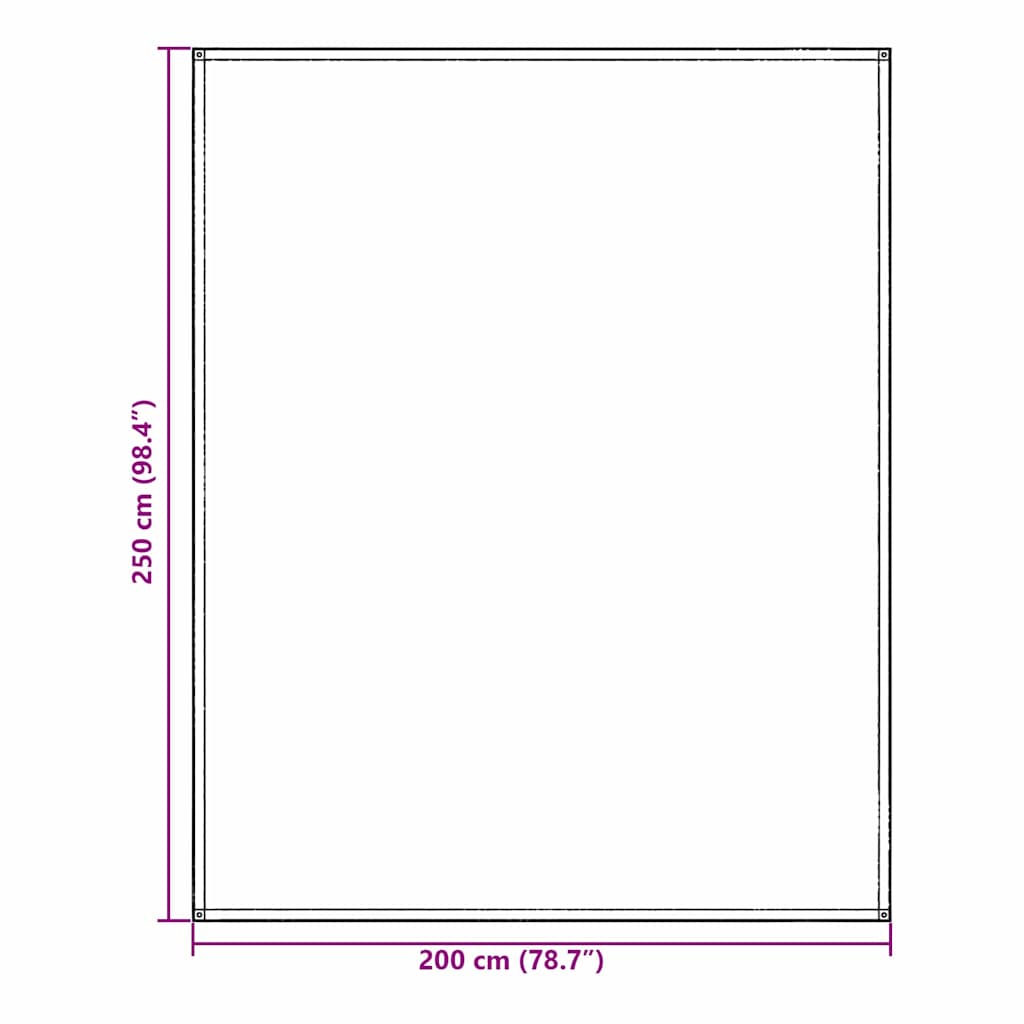 Zeltteppich Hellgrau 200 x 250 cm Polyethylen