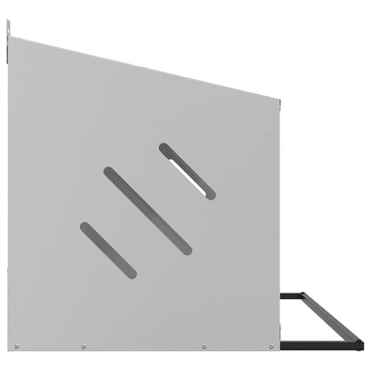 Hühner-Nistkasten mit 2 Fächern Verzinktes Silber Metall