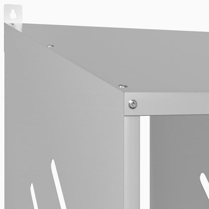 Hühner-Nistkasten mit 8 Fächern Verzinktes Silber Metall