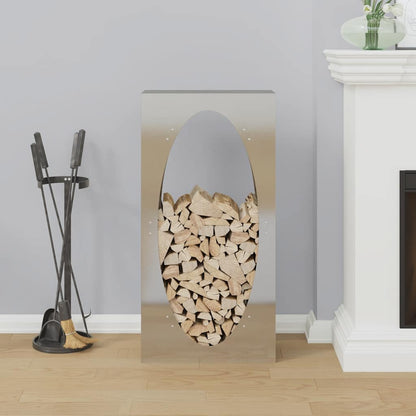 Brennholzregal 50x23x100 cm Edelstahl