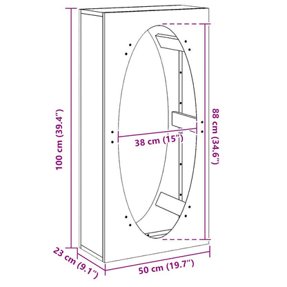 Brennholzregal 50x23x100 cm Edelstahl