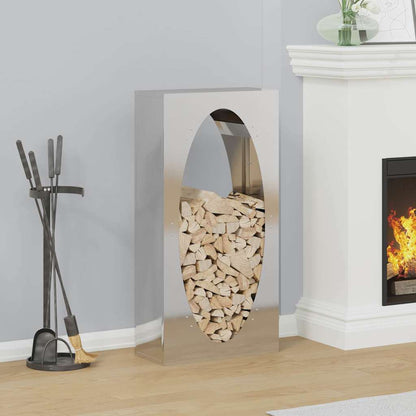 Brennholzregal 50x23x100 cm Edelstahl