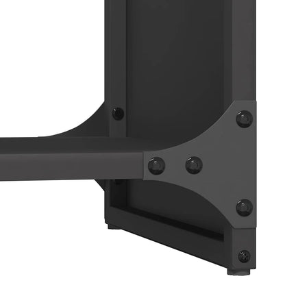 Portalegna, nero, 40x30x80 cm, acciaio laminato a freddo