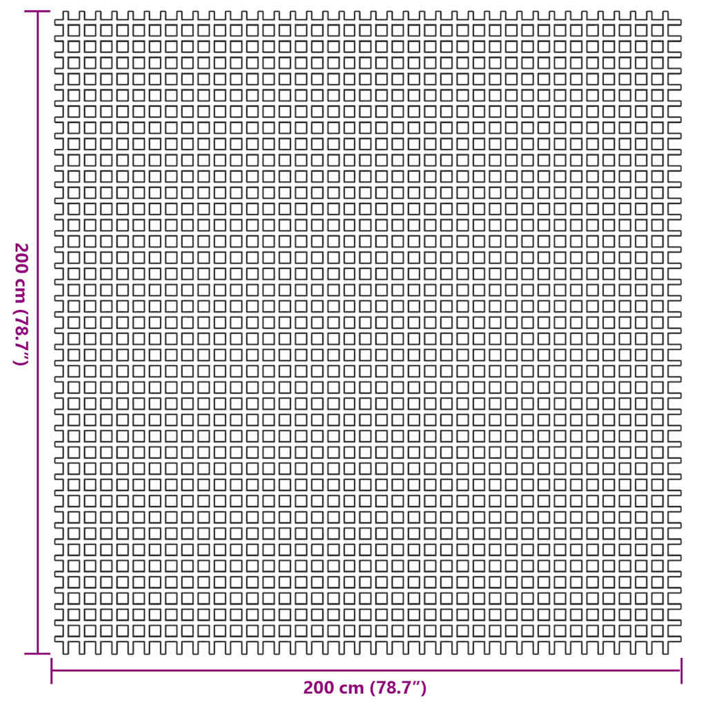 Zeltteppich Blau 200 x 200 cm Polyester