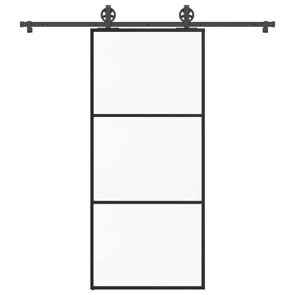 Schiebetür mit Beschlag 90x205 cm ESG-Glas & Aluminium