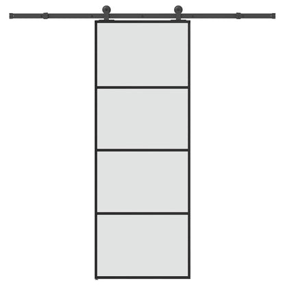 Schiebetür mit Beschlag 76x205 cm ESG-Glas & Aluminium