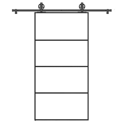 Schiebetür mit Beschlag 102,5x205 cm ESG-Glas & Aluminium