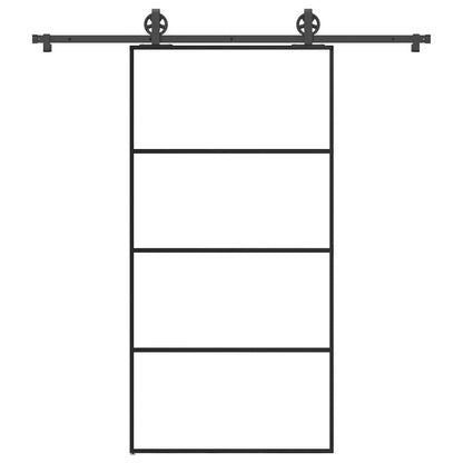 Schiebetür mit Beschlag 102,5x205 cm ESG-Glas & Aluminium