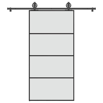 Schiebetür mit Beschlag 102,5x205 cm ESG-Glas & Aluminium