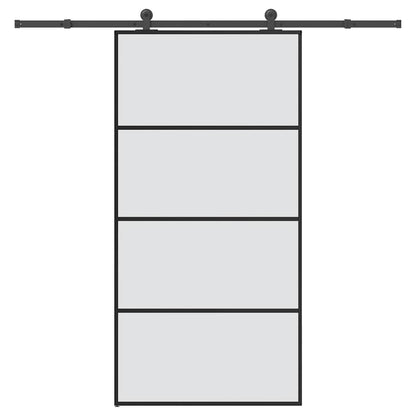 Schiebetür mit Beschlag 102,5x205 cm ESG-Glas & Aluminium