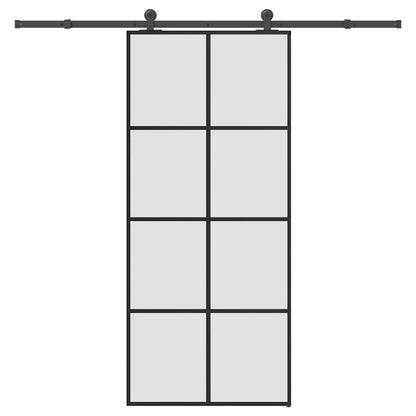 Schiebetür mit Beschlag 90x205 cm ESG-Glas & Aluminium