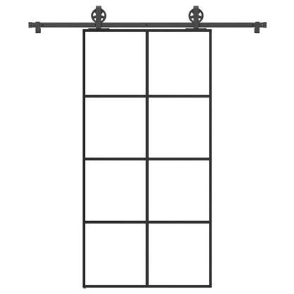 Schiebetür mit Beschlag 102,5x205 cm ESG-Glas & Aluminium