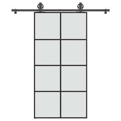 Schiebetür mit Beschlag 102,5x205 cm ESG-Glas & Aluminium