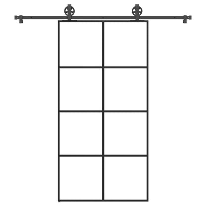 Schiebetür mit Beschlag 102,5x205 cm ESG-Glas & Aluminium