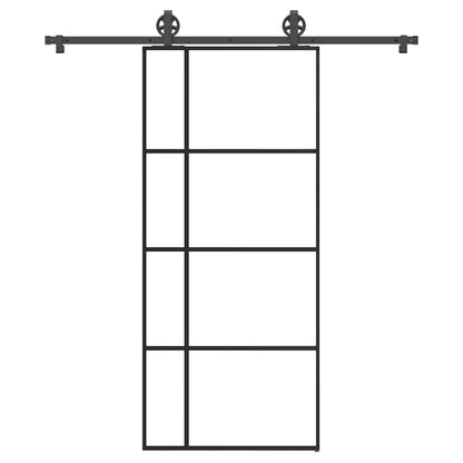 Schiebetür mit Beschlag 90x205 cm ESG-Glas & Aluminium