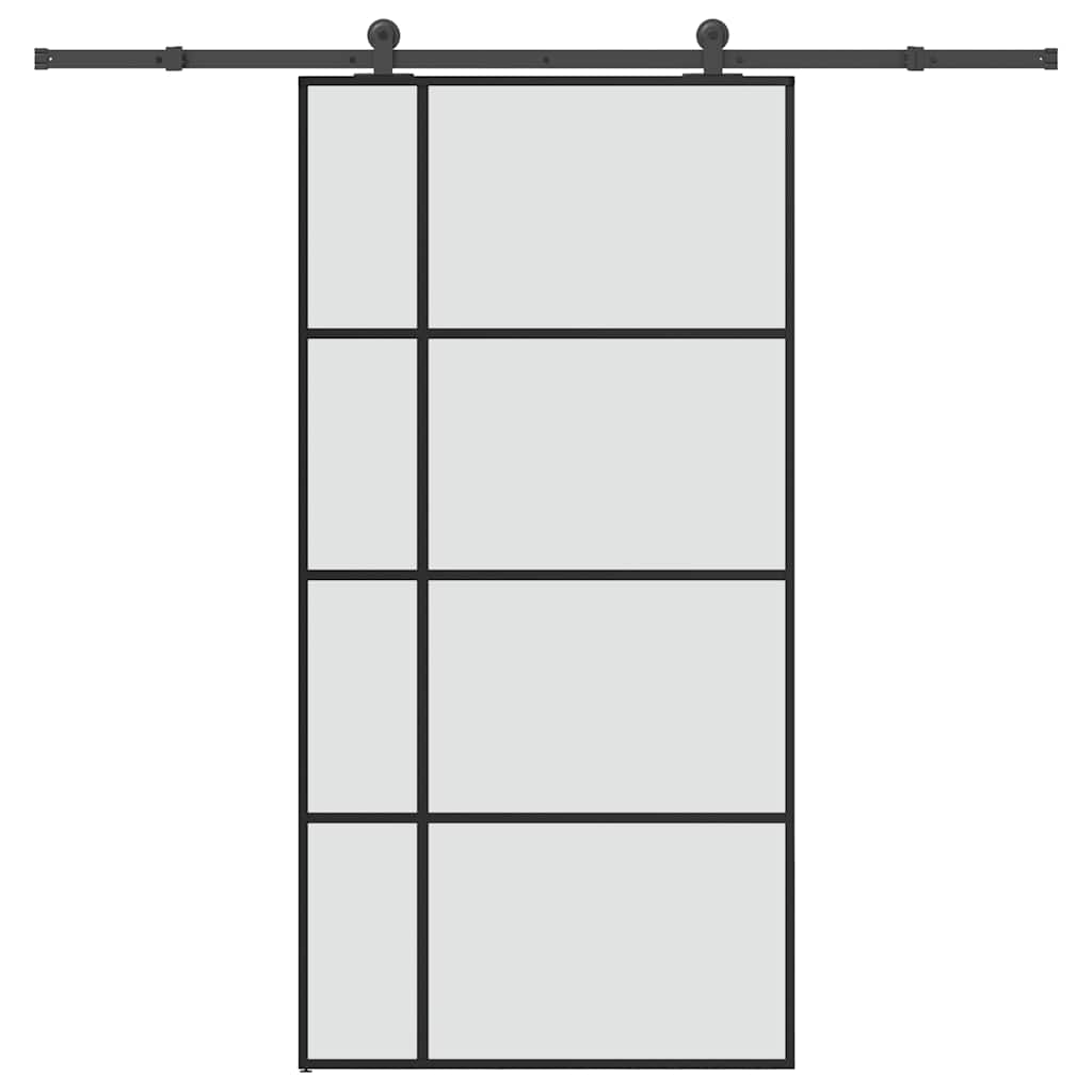 Schiebetür mit Beschlag 102,5x205 cm ESG-Glas & Aluminium