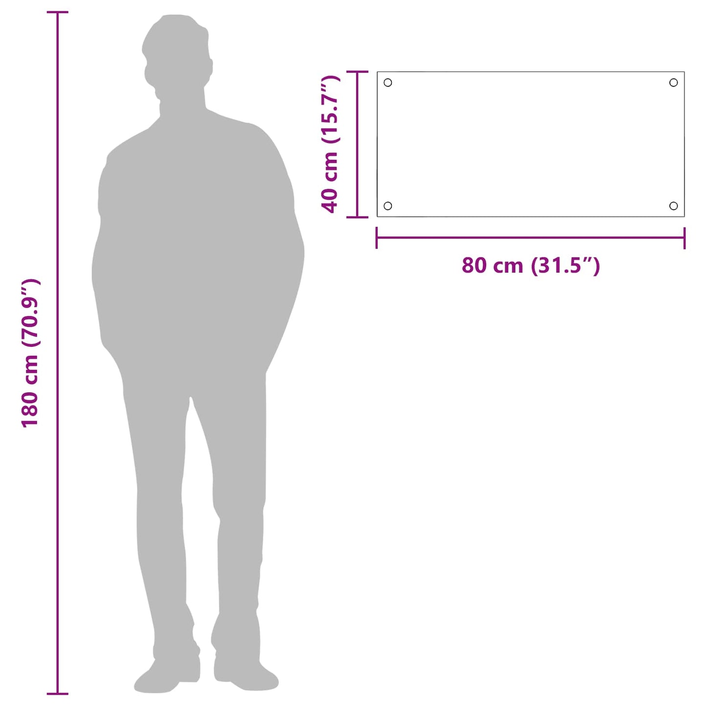 Küchenrückwand Hellgrau 80 x 40 cm Gehärtetes Glas