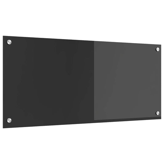 Küchenrückwand Dunkelgrau 90 x 40 x 0,6 cm Gehärtetes Glas