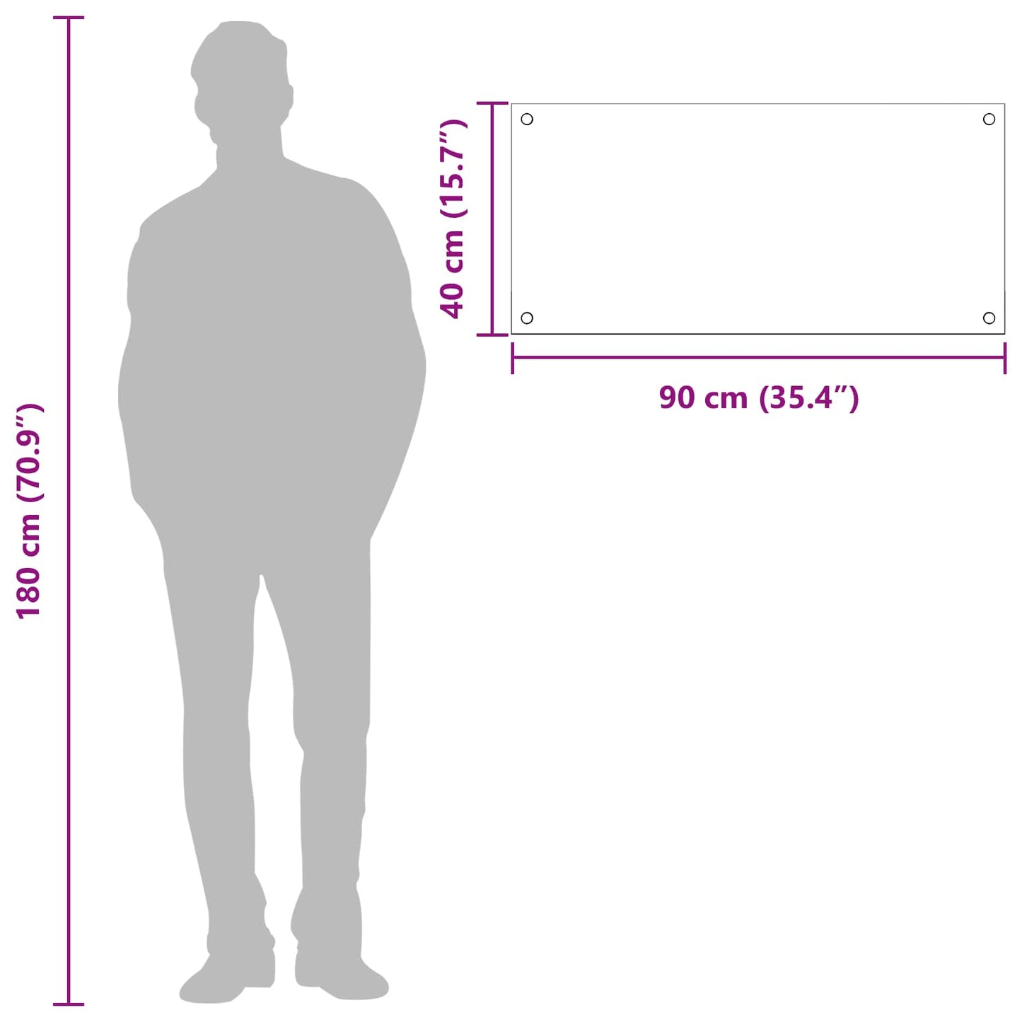 Küchenrückwand Dunkelgrau 90 x 40 x 0,6 cm Gehärtetes Glas