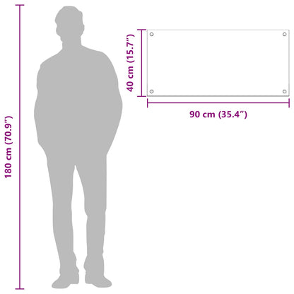 Küchenrückwand Dunkelgrau 90 x 40 x 0,6 cm Gehärtetes Glas