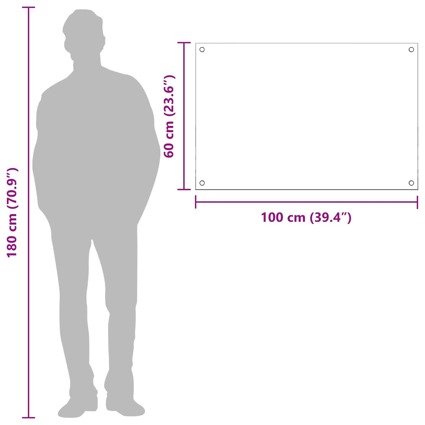 Küchenrückwand Dunkelgrau 100 x 60 x 0,6 cm Gehärtetes Glas