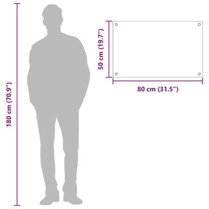 Küchenrückwand Gelb 80 x 50 x 0,6 cm Gehärtetes Glas