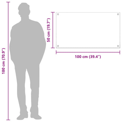 Küchenrückwand Gelb 100 x 50 x 0,6 cm Gehärtetes Glas