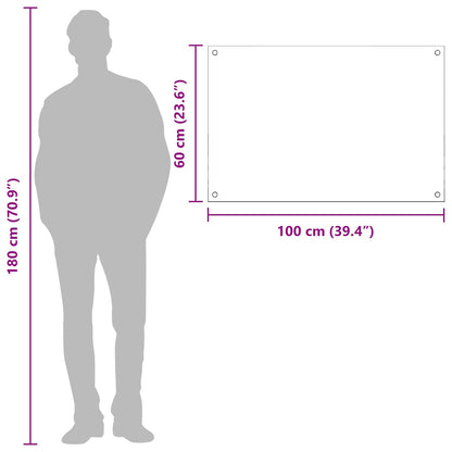 Küchenrückwand Gelb 100 x 60 x 0,6 cm Gehärtetes Glas