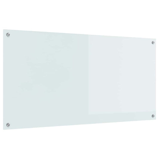 Küchenrückwand Weiß 120 x 60 cm Gehärtetes Glas