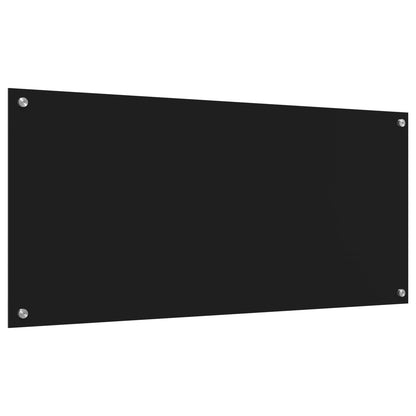 Küchenrückwand Schwarz 110 x 50 x 0,6 cm Gehärtetes Glas