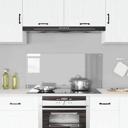 Küchenrückwand Hellgrau 110 x 50 x 0,6 cm Gehärtetes Glas