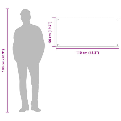 Küchenrückwand Dunkelgrau 110 x 50 x 0,6 cm Gehärtetes Glas
