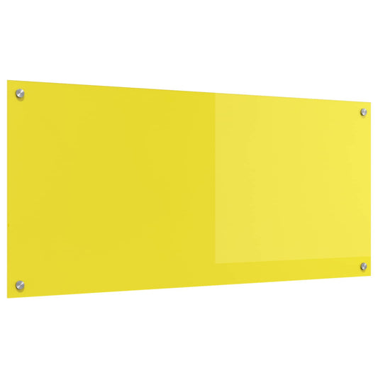 Küchenrückwand Gelb 110 x 50 x 0,6 cm Gehärtetes Glas