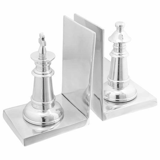 Buchstützen 2 pcs Silber 11 x 12 x 19,5 cm Aluminium