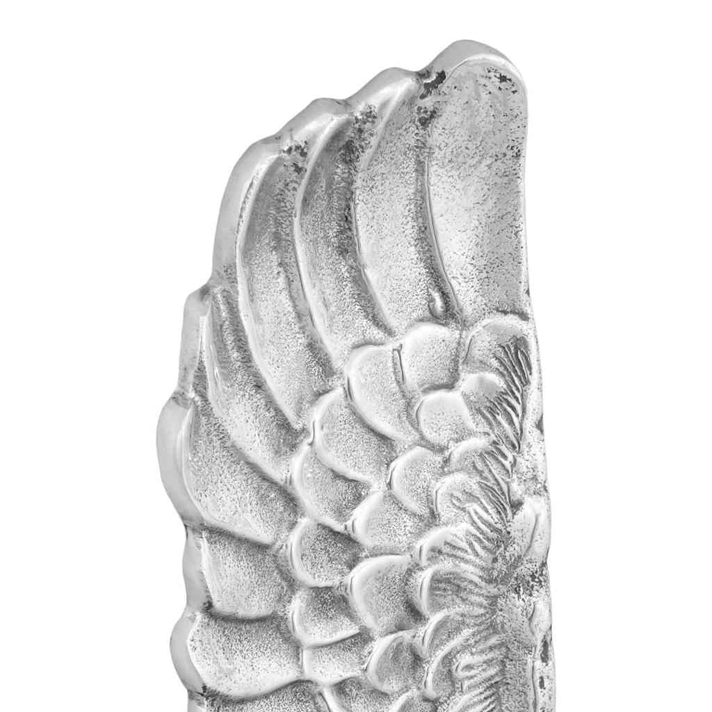 Flügel-Skulptur Silber 31 x 5 x 91 cm Aluminium