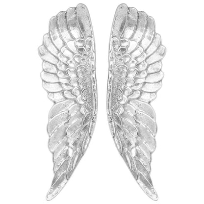 Flügel-Skulptur Silber 31 x 5 x 91 cm Aluminium