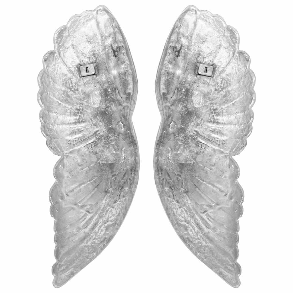 Flügel-Skulptur Silber 17 x 5 x 59 cm Aluminium