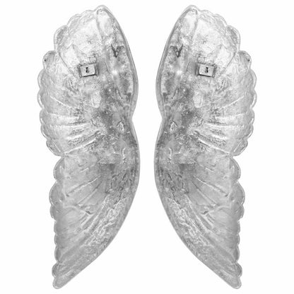 Flügel-Skulptur Silber 17 x 5 x 59 cm Aluminium