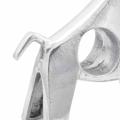 Stierskulptur Silber 22 x 9.5 x 34 cm Aluminium