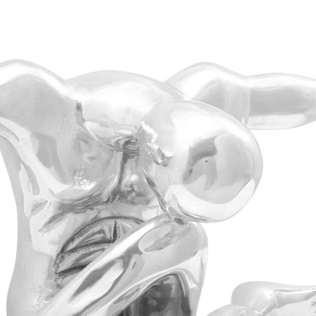 Skulptur Silber 63 x 20 x 22 cm Aluminium