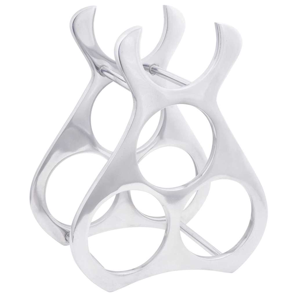 Weinregal Silber 23 x 14 x 28 cm Aluminium