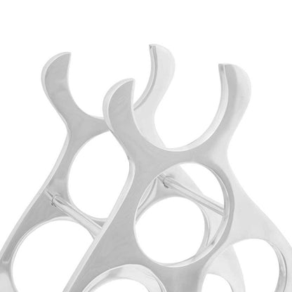 Weinregal Silber 32 x 14 x 37,5 cm Aluminium