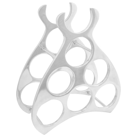 Weinregal Silber 32 x 14 x 37,5 cm Aluminium