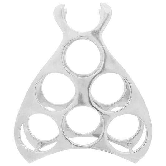 Weinregal Silber 32 x 14 x 37,5 cm Aluminium