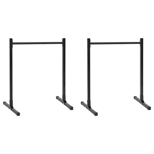 Dip Station 2 pezzi Nero 55 x 90 x 104,5 cm