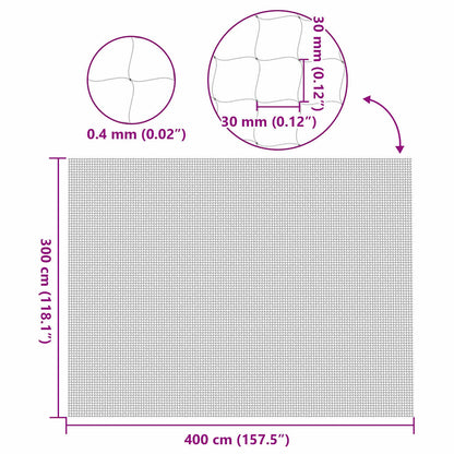 Rete trasparente per gatti 4x3 m in nylon
