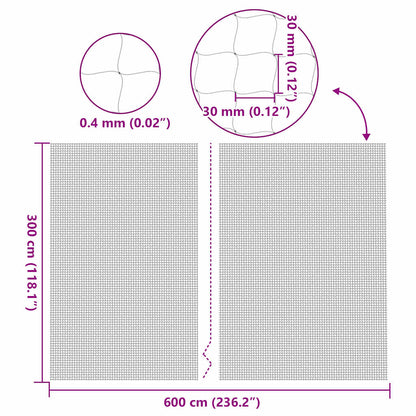 Katzennetz Transparent 6x3 m Nylon