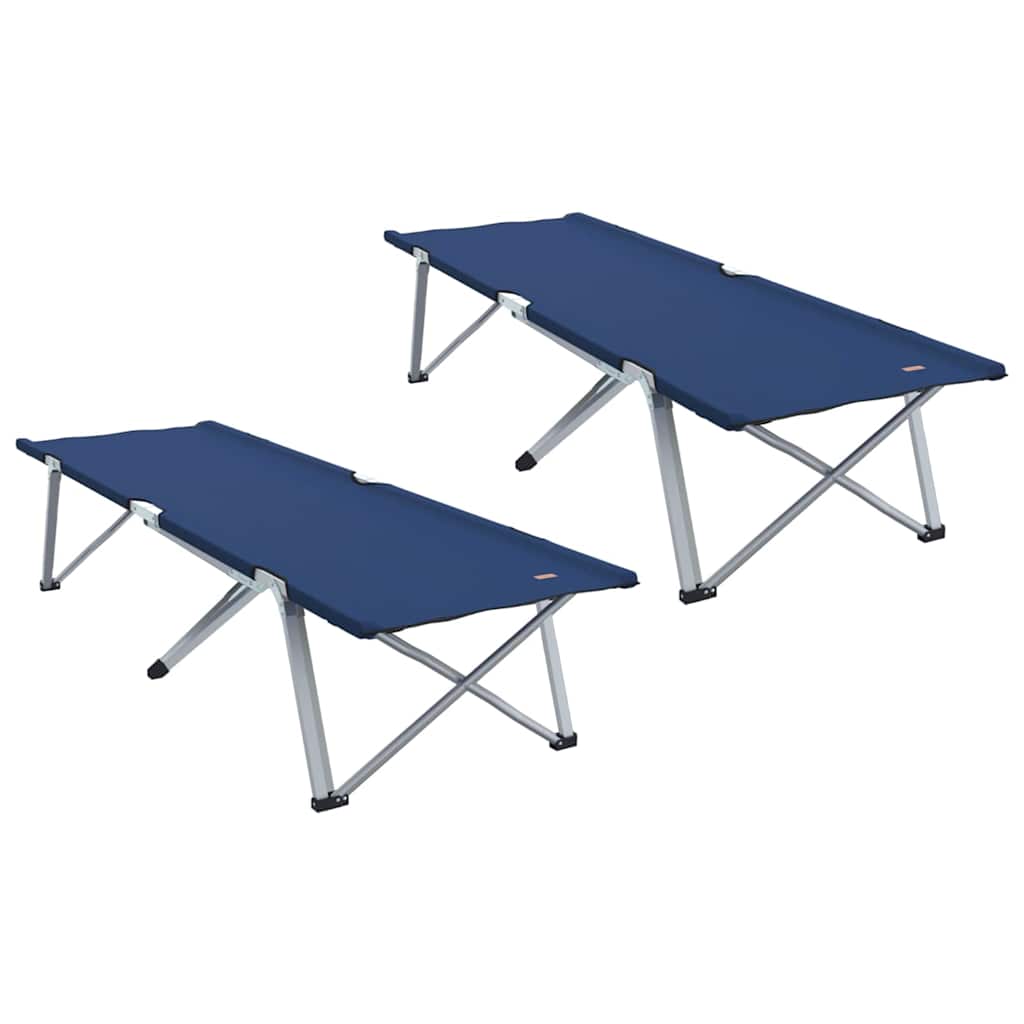 Klapp Schlafbett fürs Camping 2 pcs Blau 194 x 62.5 x 42.5 cm