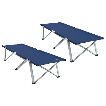 Klapp Schlafbett fürs Camping 2 pcs Blau 194 x 62.5 x 42.5 cm